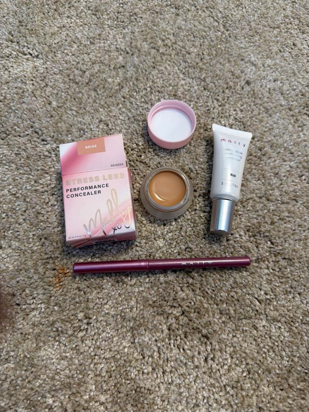 Mally Beauty 3-Piece Makeup Set: Stress Less Concealer Beige, Cancellation Conce